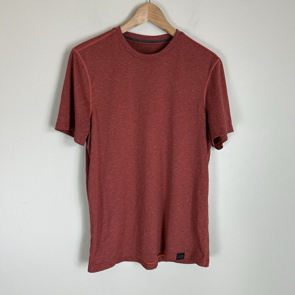 Saxx Aerator Men’s Performance Crew Neck T-Shirt Small Red